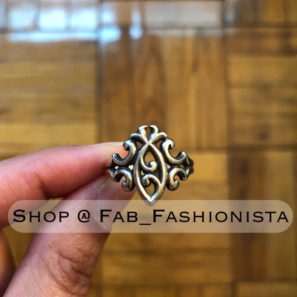 James Avery retired Ichthus sterling silver ring size 7